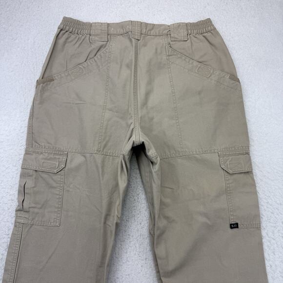 5.11 Tactical Cargo Pants Mens 36 X 33 Beige Straight Utility Pockets Workwear - Picture 10 of 12